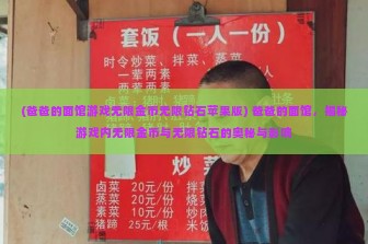 (爸爸的面馆游戏无限金币无限钻石苹果版) 爸爸的面馆，揭秘游戏内无限金币与无限钻石的奥秘与影响